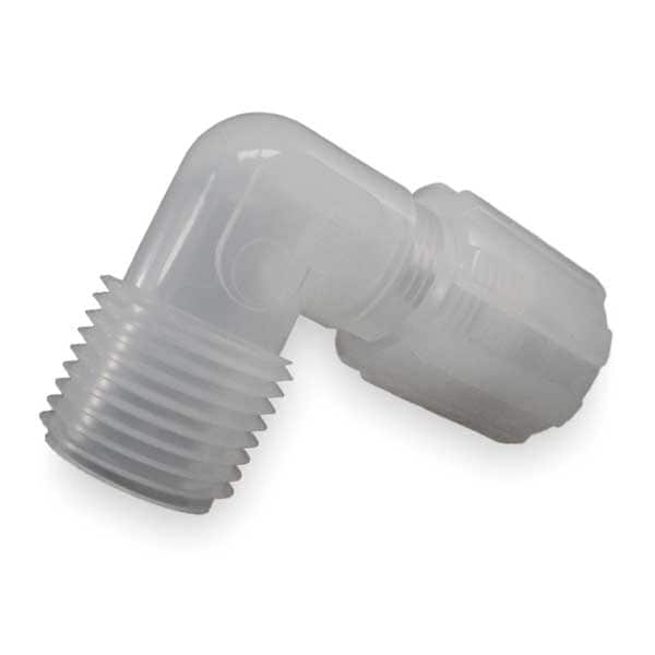 Elbow, 90, PFA, PTFE, ETFE, Comp, 3/8Inx1/4In