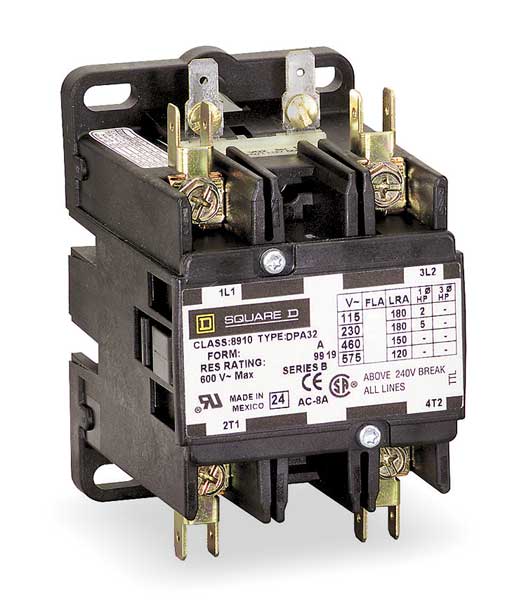 208/240VAC Non-Reversing Definite Purpose Contactor 2P 60A