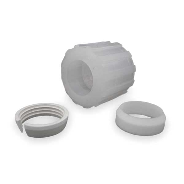 Nut Assembly, PFA, PTFE, ETFE, Comp, 3/8In