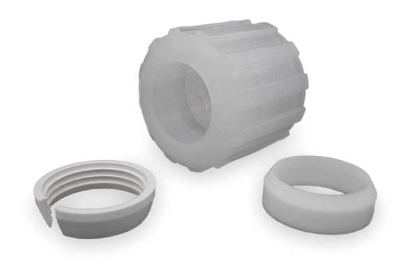 Nut Assembly, PFA, PTFE, ETFE, Comp, 1/4In