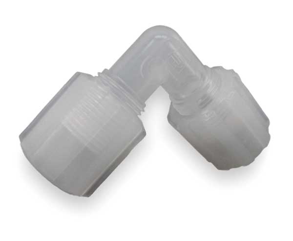 Union Elbow, PFA, PTFE, ETFE, Comp, 1/2In
