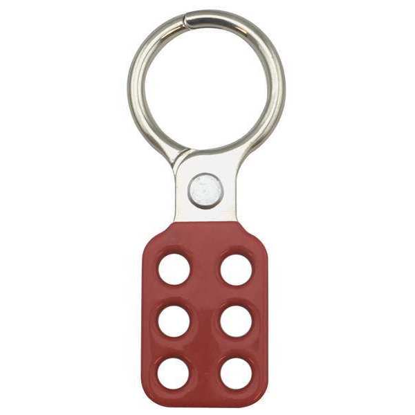Lockout Hasp, Snap-On, 6 Lock, Red