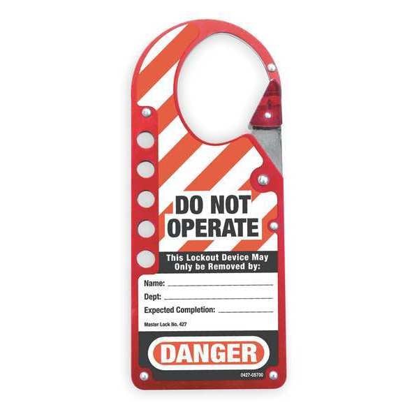 Labeled Lockout Hasp, Snap-On, 5 Lock