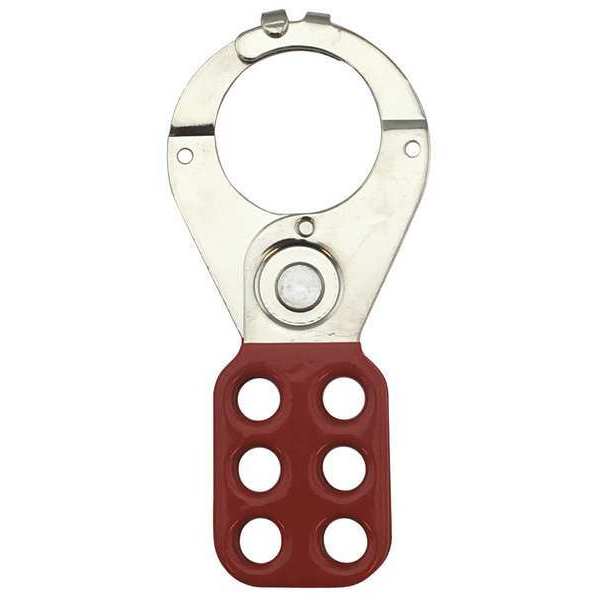 Lockout Hasp, 6 Lock, Red
