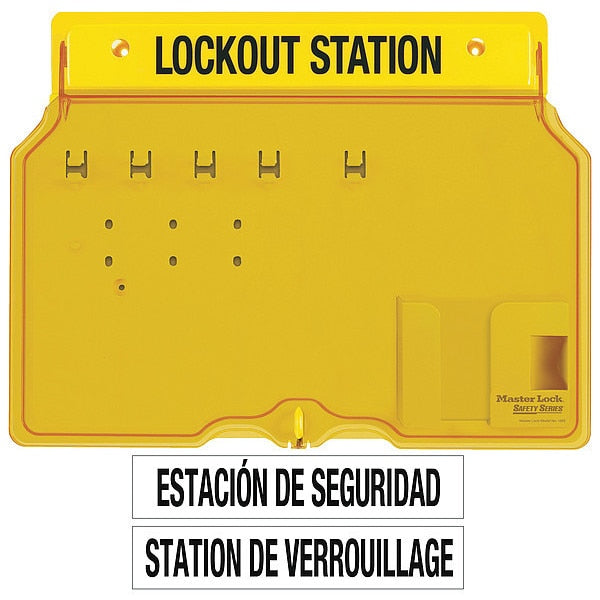 Lockout Station, Unfilled, 12-1/4 In H