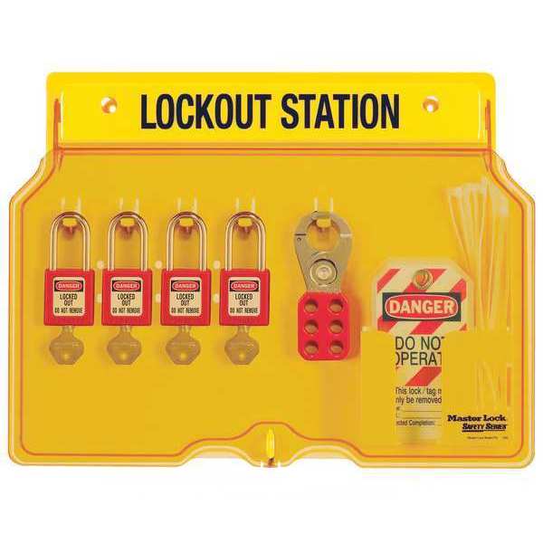 4-Lock Thermoplastic Padlock Station