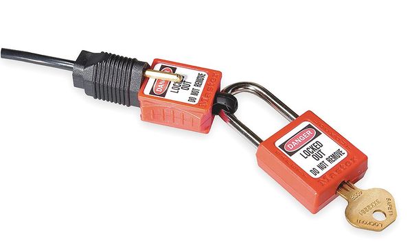 Plug Lockout, Red, 5/16 In.D