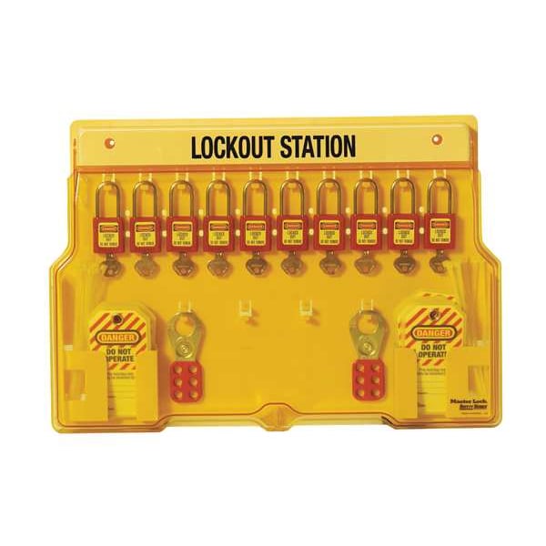 10-Lock Aluminum Padlock Station