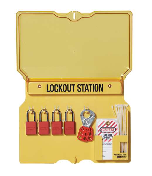 Lockout Station, Filled, 20 Padlocks