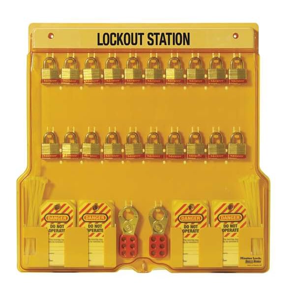 10-Lock Aluminum Padlock Station
