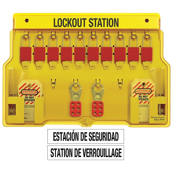 10-Lock Aluminum Padlock Station