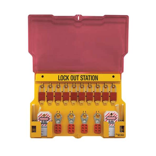10-Lock Aluminum Padlock Station