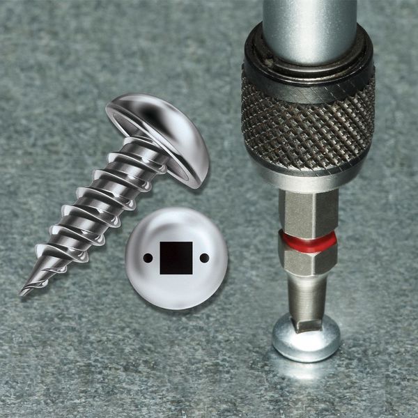 Sheet Metal Screw, #8 x 1 in, Zinc Plated Steel Hex Head External Hex Drive, 500 PK