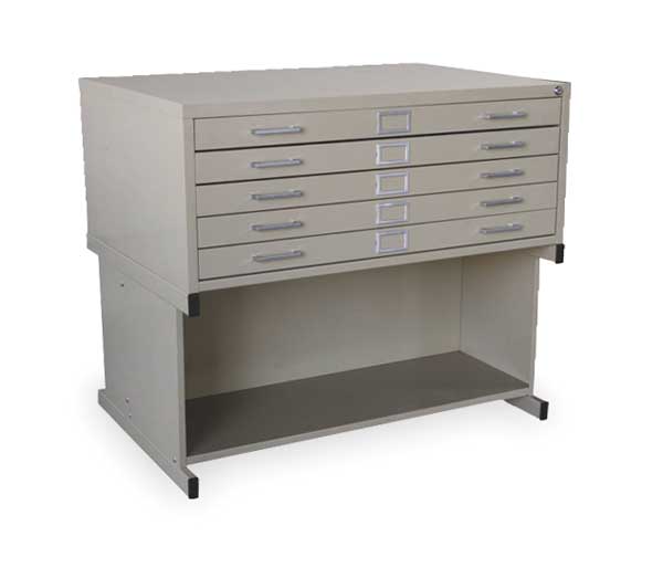Flat File Cabinet Base, Open Base, Putty