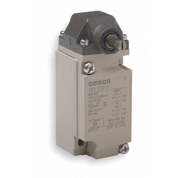 Heavy Duty Limit Switch, Plunger, Roller, DPDT, 5A @ 600V AC