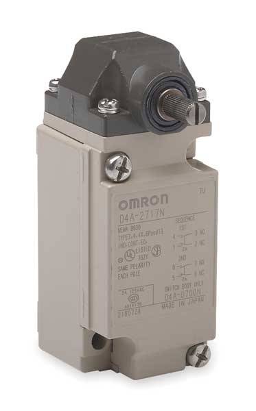 Heavy Duty Limit Switch, No Lever, Rotary, DPDT, 5A @ 600V AC