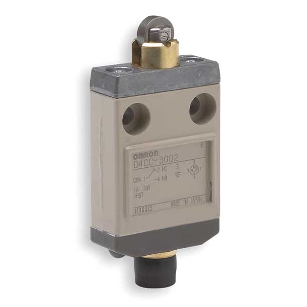 Limit Switch, Plunger, Roller, SPDT, Not Rated AC
