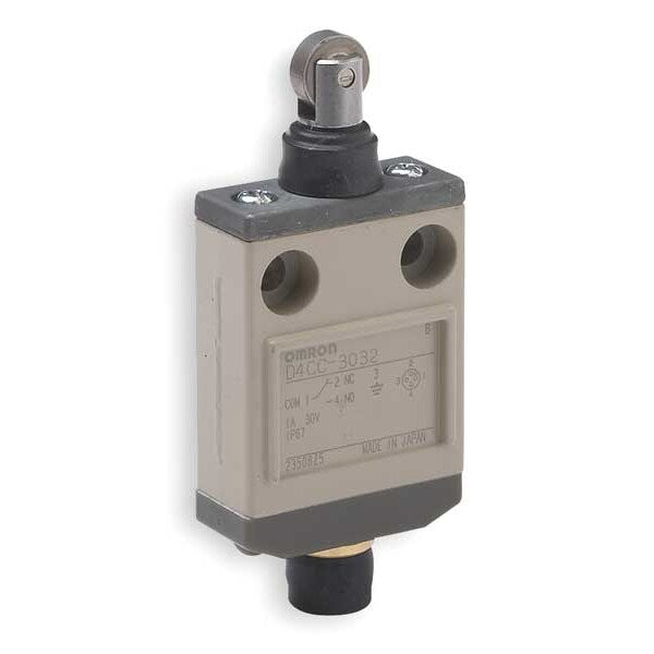 Limit Switch, Plunger, Roller, SPDT, Not Rated AC