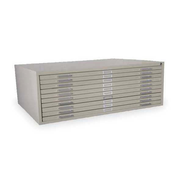 Cabinet, Flat File, 10 Drawer, Putty