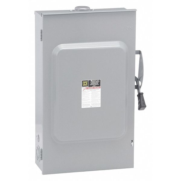 Fusible Safety Switch, General Duty, 240V AC, 3PST, 200 A, NEMA 3R