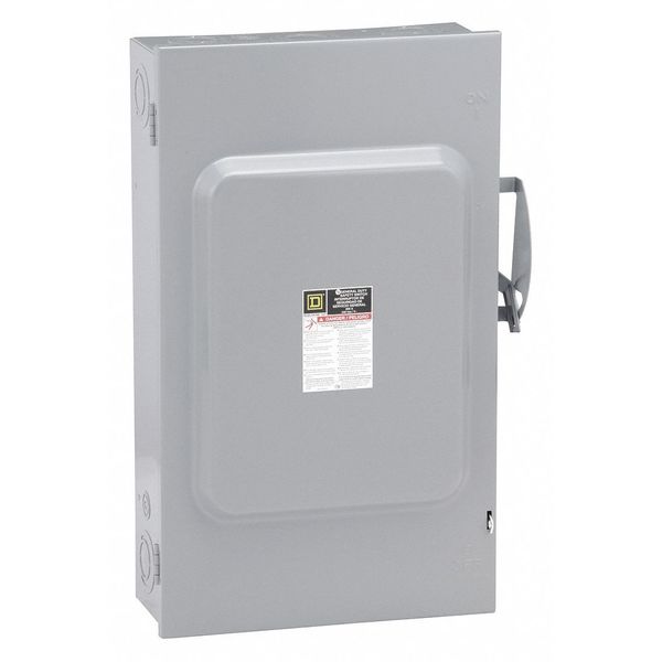 Fusible Safety Switch, General Duty, 240V AC, 2PST, 200 A, NEMA 1