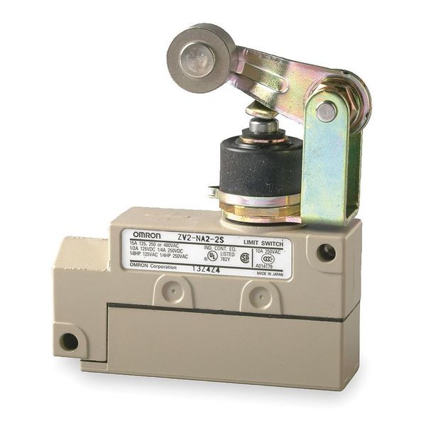 Limit Switch, Plunger, Roller Lever, SPDT, 10A @ 480V AC