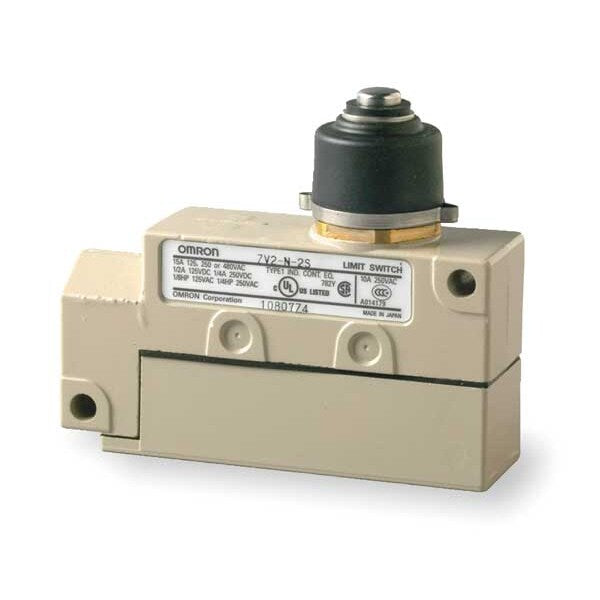 Limit Switch, Plunger, SPDT, 10A @ 480V AC, Actuator Location: Top