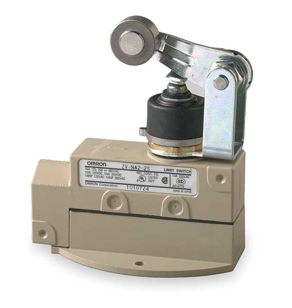 Limit Switch, Plunger, Roller Lever, SPDT, 10A @ 480V AC