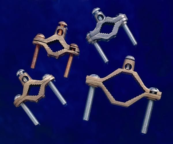Pipe Clamp, Grounding, 1 1/4-2 In, Bronze