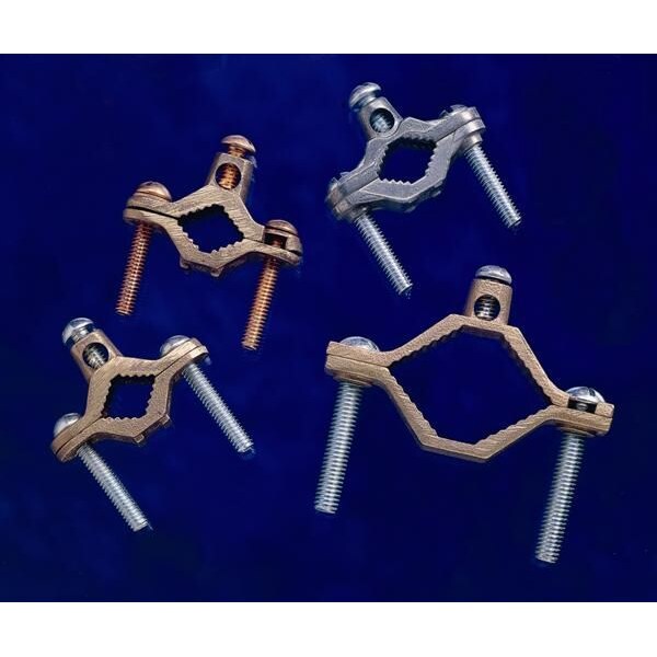 Pipe Clamp, Grounding, 1/2-1 In, Bronze
