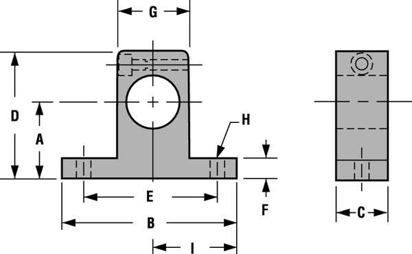 Shaft Support, 0.750 In Bore, 2.055 In H