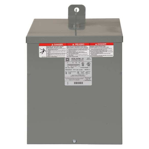 Transformer, 7.5kVA, 120/240VAC, Wall