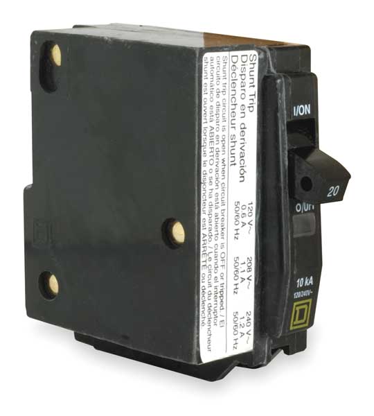 Miniature Circuit Breaker, 40 A, 120/240V AC, 1 Pole, Bolt On Mounting Style, QOB Series