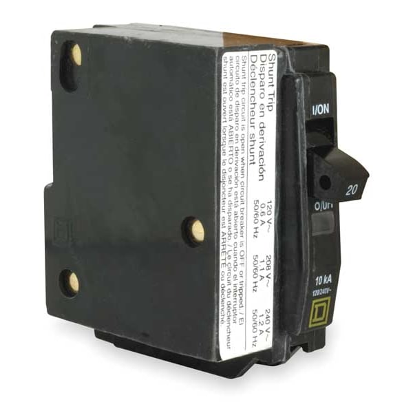 Miniature Circuit Breaker, 70 A, 120/240V AC, 2 Pole, Plug In Mounting Style, QO Series