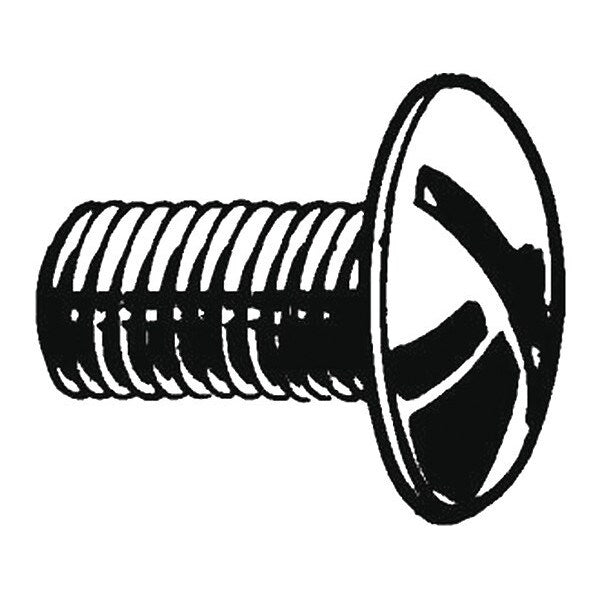 #10-24 x 1-1/4 in Slotted Truss Machine Screw, Plain 18-8 Stainless Steel, 100 PK