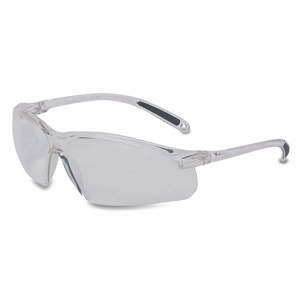 Safety Glasses, Half-Frame, Fog-Ban Anti-Fog Coating, Clear Frame, Clear Lens