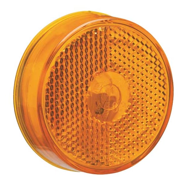 Marker Lamp, Reflector, 2-1/2 In, Yellow
