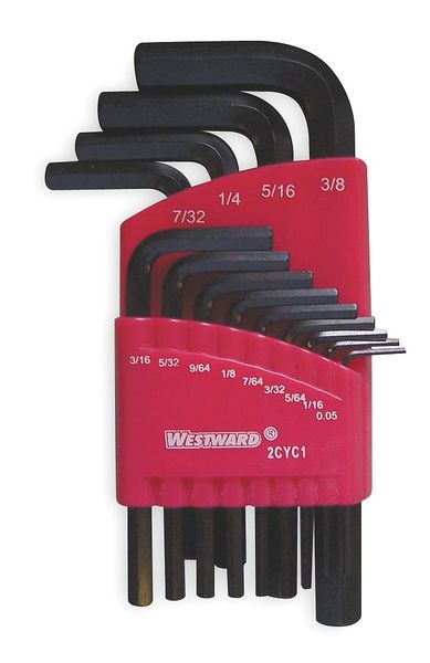 13 Piece SAE L-Shape Hex Key Set, 2CYC1