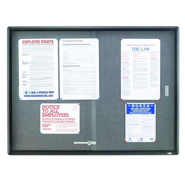 Enclosed Fabric Bulletin Board 36