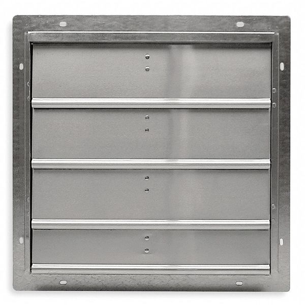 Wall Backdraft Damper, Vertical, Wall, 18 1/2 in x 18 1/2 in