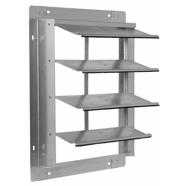 16 in Backdraft Damper / Wall Shutter, 16-1/2 in x 16-1/2 in