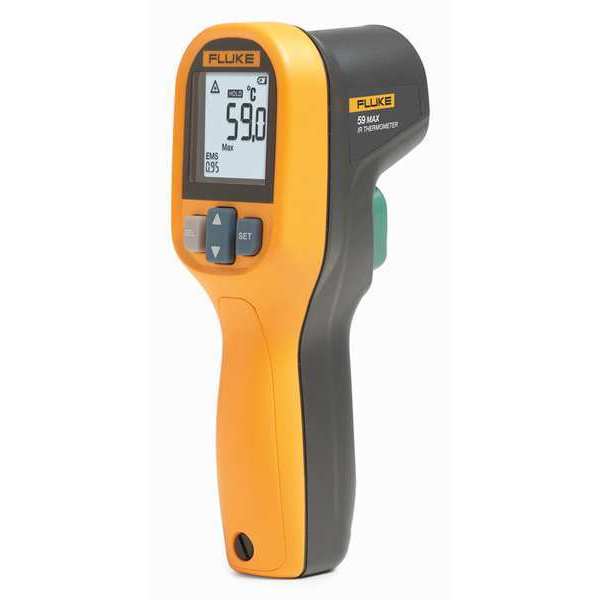 Infrared Thermometer, Backlit LCD, -22 Degrees  to 662 Degrees F, Single Dot Laser Sighting