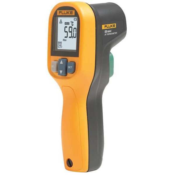 Infrared Thermometer, Backlit LCD, -22 Degrees  to 662 Degrees F, Single Dot Laser Sighting