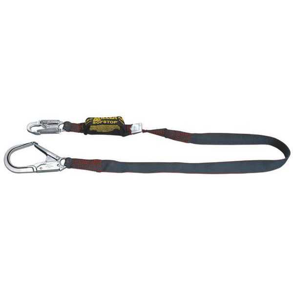 Arc Flash Rated Shock Absorbing Lanyard, 6 ft., 310 lb. Weight Capacity, Black