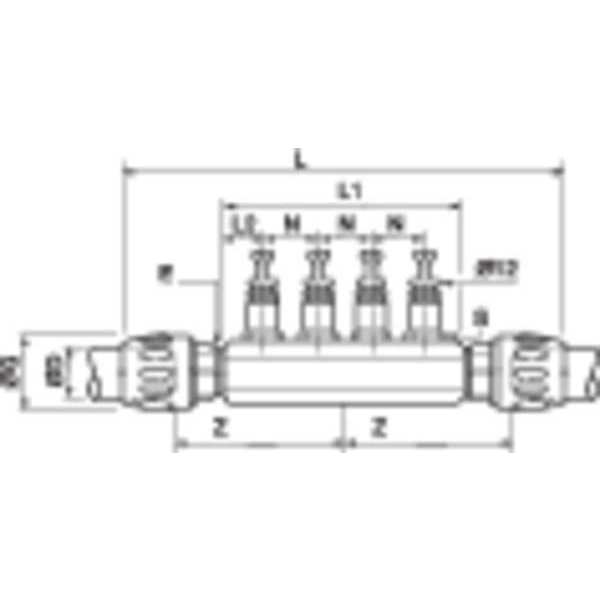 Port Manifold, Aluminum, Push to Connect