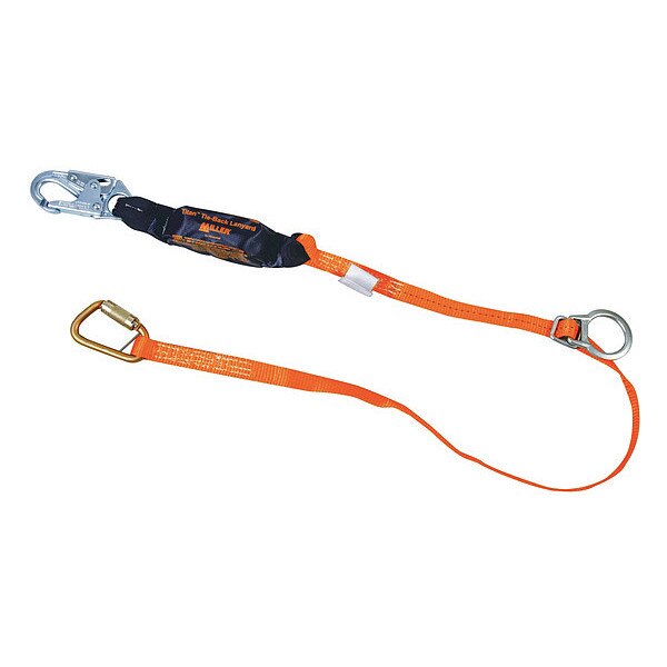 Shock Absorbing Lanyard, 6 ft., 310 lb. Weight Capacity, Orange