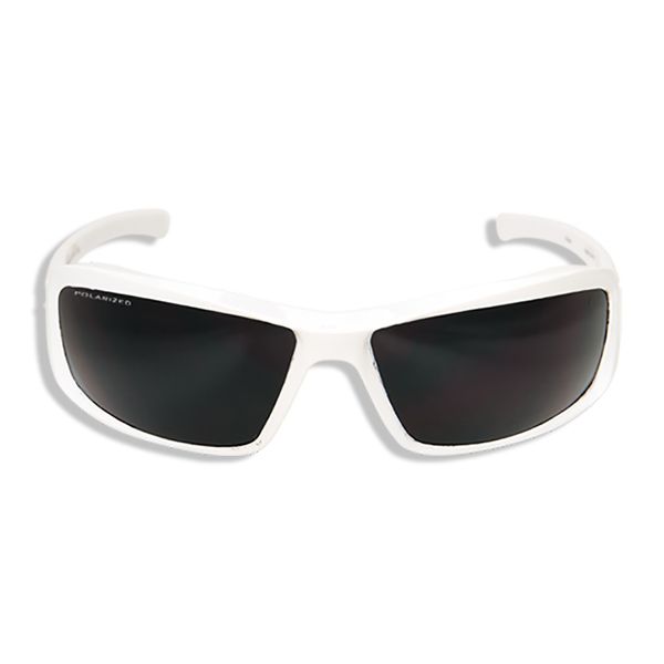 Polarized Safety Glasses, Wraparound Smoke Polycarbonate Lens, Scratch-Resistant