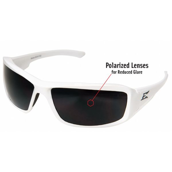 Polarized Safety Glasses, Wraparound Smoke Polycarbonate Lens, Scratch-Resistant