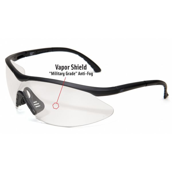 Safety Glasses, Wraparound Clear Polycarbonate Lens, Anti-Fog, Scratch-Resistant