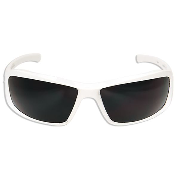 Safety Glasses, Wraparound Smoke Polycarbonate Lens, Scratch-Resistant